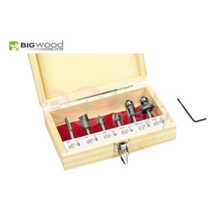 ชุดดอกเร้าเตอร์ BIGWOOD ขนาด 1/4" (6ดอก/ชุด)