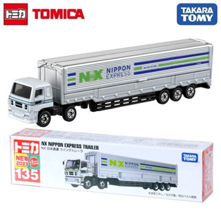 รถเหล็ก Tomica ของแท้  Long Tomica No.135 NX Nippon Express Wing Trailer (มีสติกเกอร์ First Lot 2023)