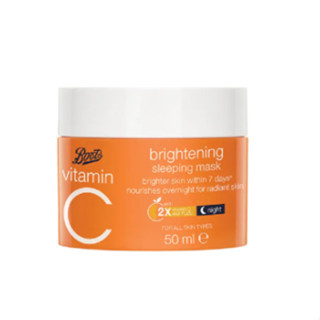 Boots Vitamin C Brightening Sleep Mask Night Mask บู๊ทส์ วิตามิน ซี ไบรท์เทนนิ่ง สลีพปิ้ง มาส์ก 50ml มาส์กกลางคืน