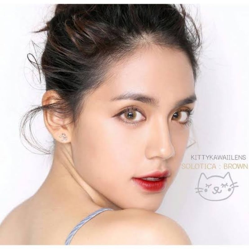 คอนแทคเลนส์ สายฝอ. รุ่น Solotica สีเทา/ตาล/เขียว Gray/Brown/Green มีค่าสายตาปกติ (0.00) - รูปที่ 6