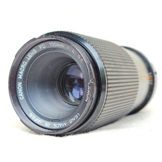 เลนส์มือหมุน มาโคร ยี่ห้อ Canon FD Macro 100 mm f4 s.c Mount Fd
