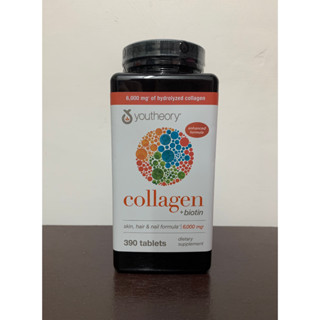 Youtheory Collagen + Biotin 390 tablets คอลลาเจนผสมไบโอติน 390 เม็ด นำเข้าจาก USA 🇺🇸 (EXP.05/2024)