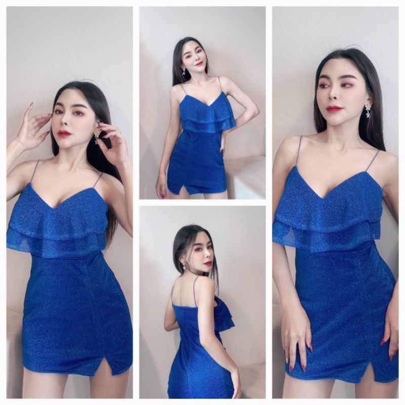 Gt32 ชุดเดรสสั้นรัดรูป ผ้าเลื่อมกลิตเตอร์ มีซับในทั้งตัว ทรงสวยเซ็กซี่ ใส่ไปปาร์ตี้ เที่ยวกลางคืน พร