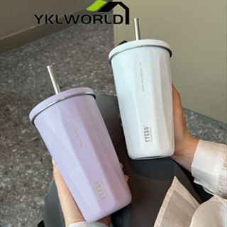 YKLWORLD 600ml แก้วน้ำเก็บความเย็น แก้วเก็บความเย็น