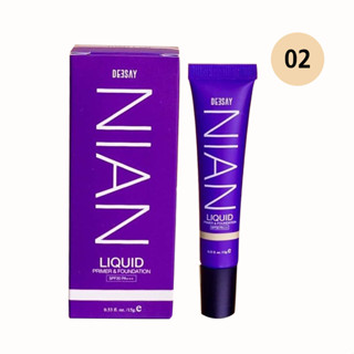 F224-2 : Deesay Nian Liquid Primer &amp; Foundation SPF30 PA+++ No.02 W.50 รหัส F224-2