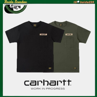 Carhartt Wip เสื้อแขนสั้นผู้ชาย ผ้าฝ้ายคอตตอน ทรงหลวม เสื้อยืดฤดูร้อน