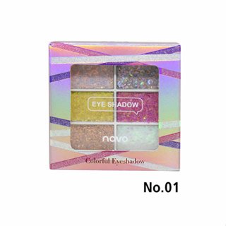 ES412-1 : NOVO Colorful Eyeshadow No.01 ราคาส่งถูกๆ W.75 รหัส ES412-1