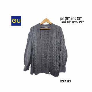 เสื้อไหมพรม GU สีเทา อก 38 D247.b21