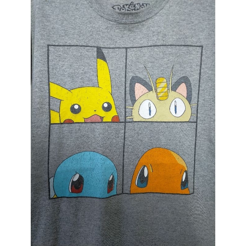 เสื้อยืด มือสอง ลายการ์ตูน Pokémon อก 42 ยาว 27