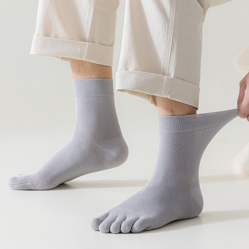 M93-ถุงเท้าแยกนิ้วคอตตอน เบอร์ 39-46 ผ้าระบายความร้อน ลดอับชื้น