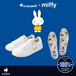 le coq sportif x miffy รองเท้าชาย-หญิง รุ่น LA ROLAND SL MF สีขาว-เหลือง (รองเท้าผ้าใบสีขาว, รองเท้าแฟชั่น, มิฟฟี่)