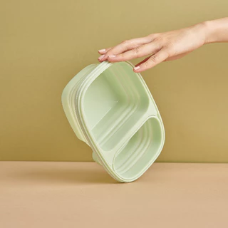 hako kubkao collapsible bowl กล่องข้าวพับได้2ช่อง