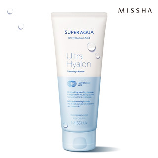 #พร้อมส่ง# MISSHA - Super Aqua Ultra Hyalon Foaming Cleanser, 220ml