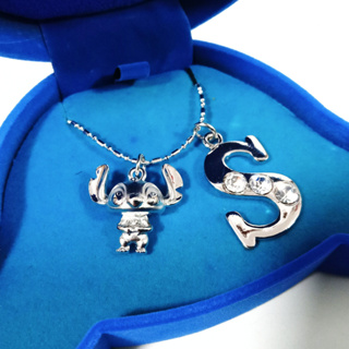 🇯🇵 Disney Lilo and Stitch Disney Necklace สร้อยคอ เครื่องประดับ ลีโล่ แอนด์ สติทช์ พร้อมกล่อง ของแท้ญี่ปุ่น B