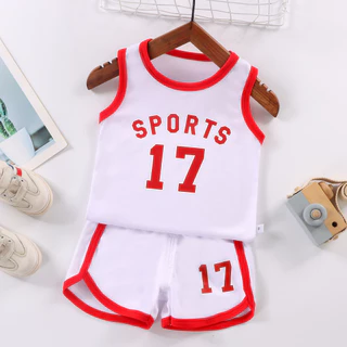 Babyonline(Y350)K6 (ส่งด่วน1วัน)ชุดบาสเกตบอลสำหรับเด็กผู้ชายและเด็กผู้หญิง ผ้าตาข่าย ระบายอากาศ