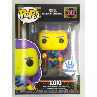 Funko Pop Marvel Thor Ragnarok Black Light - Loki #242 (กล่องมีตำหนินิดหน่อย)