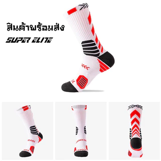 ถุงเท้าบาสเก็ตบอลชาย กีฬา ฟุตบอลแบบยาวดูดซับเหงื่อและเหงื่อระบายอากาศดี