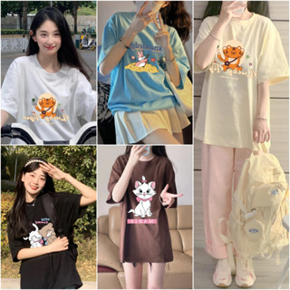 COD💜cute💜CTTB017 เสื้อยืดอนิเมะสไตล์ญี่ปุ่นแฟชั่นผู้หญิง oversize คอกลมแขนสั้นลำลองมีให้เลือก10สี