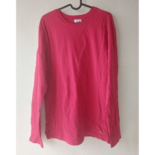 เสื้อยืดแขนยาว CK สีแดงเรียบๆ