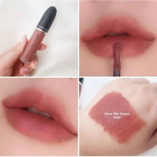 แท้💯% MAC ลิขวิดลิปสี Over tha taupe ดังสุดของแบรนด์ Mac powder kiss liquid lipcolour เนื้อนุ่มสีติดทน ไม่ตกร่องปาก ❤️