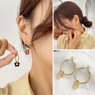 ต่างหูห่วง ต่างหูดอกไม้ ต่างหูมินิมอล พร้อมส่ง! (#P1-B)