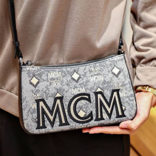 (VY) - [ Factory Outlet ] Mini Shoulder Vintage Jacquard Monogram ทรงพอช วัสดุผ้า Woven Jacquard