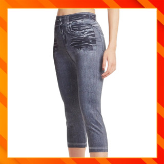 Onami Legging Jeans 5L สีดำ กางเกงเลคกิ้งยีนส์ 5 ส่วน โอนามิของแท้