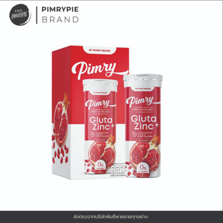 Pimry พิมรี่ กลูต้า ซิงค์ พลัส ชนิดเม็ดฟู่ 40 กรัม (4000 mg X 10 เม็ด) สูตรผิวกระจ่างใส D11 แดง11