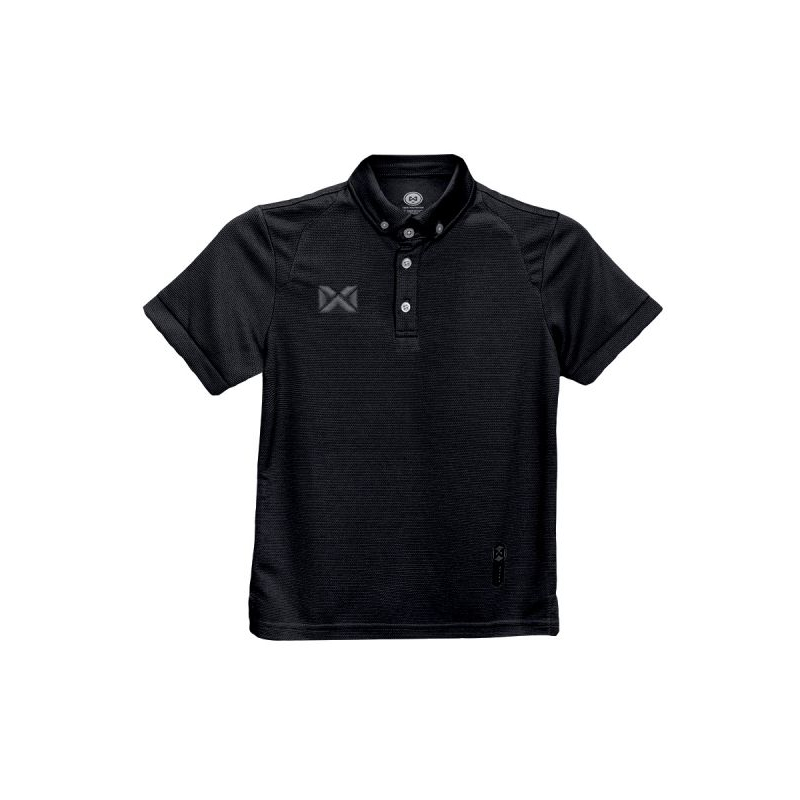 WARRIX เสื้อโปโลเบสิคเด็ก แขนสั้น WA-3315KN ดำ-AA