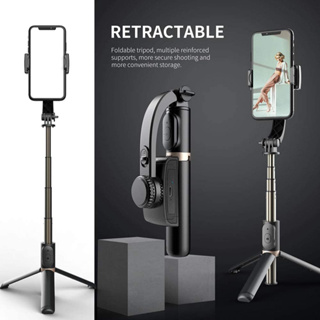 ใหม่ Selfie Stick Stabilize Tripod Q08 ไม้กันสั่นพร้อมรีโมทไร้สาย มีขาตั้งในตัว ใช้งานง่าย