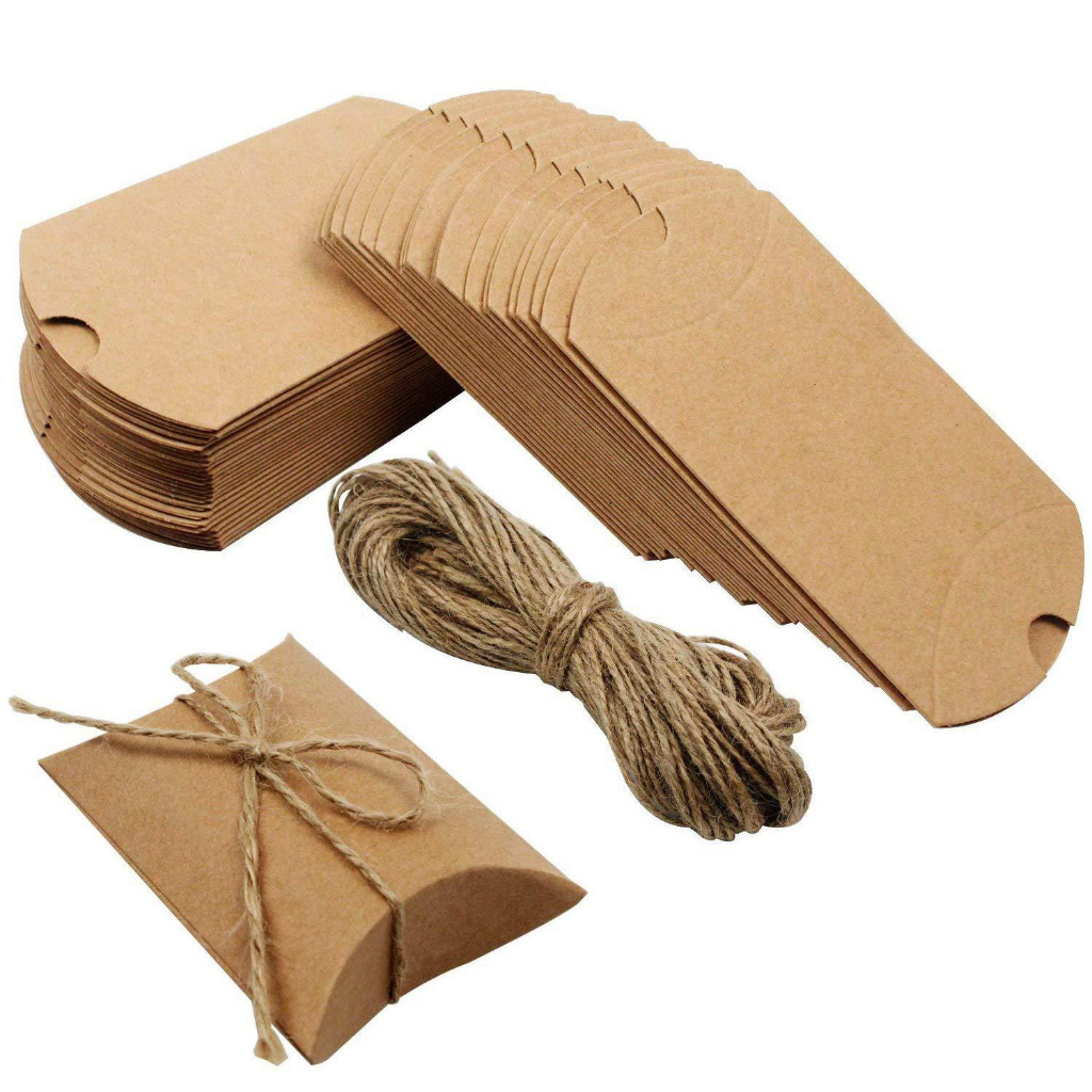 ✨สินค้าพร้อมส่ง✨ กล่องกระดาษ ใส่ขนม กล่องของฝาก/ของขวัญ ทรงหมอน