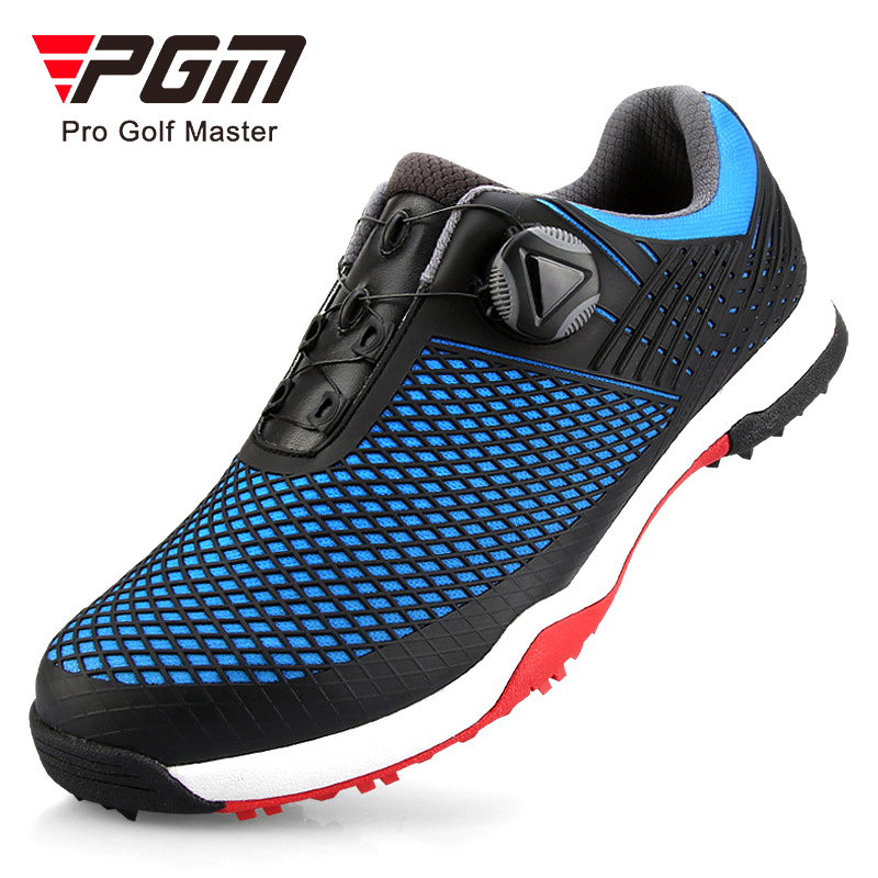 11GOLF รองเท้ากอล์ฟ ผู้ชาย สีดำน้ำเงิน size 40 PGM XZ112 Waterproof Men Golf Shoes