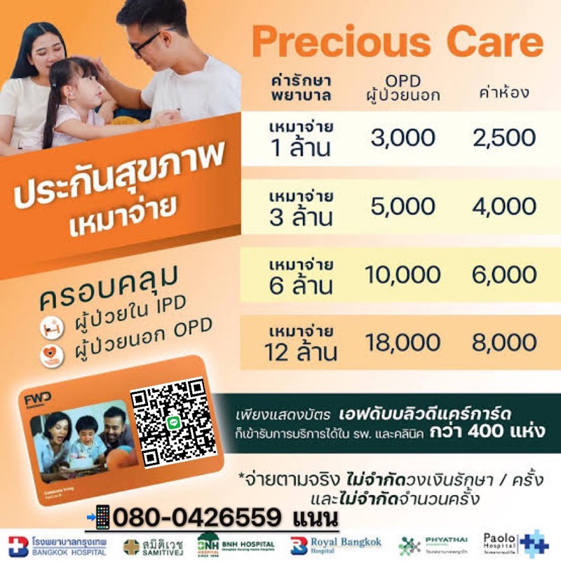 FWD ประกัน แจ้งเพศและอายุ ทางแชทได้เรยนะคะ
