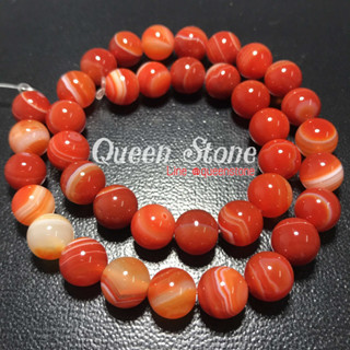 AGATE อาเกตส้ม โมรา "ดวงตาสวรรค์" หินนำโชค ขายส่งหินมงคล หินเส้นยาว นำไปร้อยเอง ราคาถูกมาก DIY