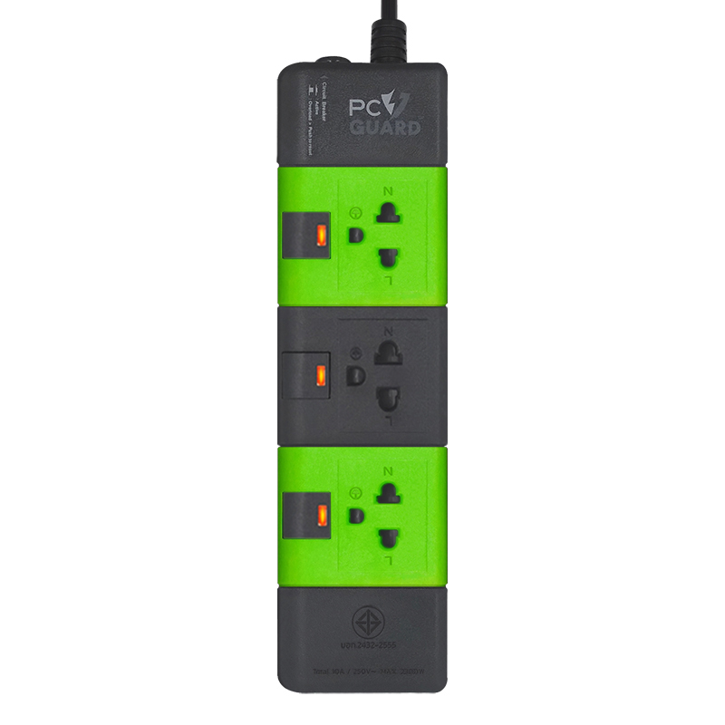 Storm ปลั๊กไฟ ปลั๊ก 3 ตา ปลั๊กพ่วง มาตฐานมอก. ยาว 2/3/5 เมตร เลือกสีหน้ากากปลั๊กไฟได้ PG-CF (รับประกันตลอดการใช้งาน) - รูปที่ 2