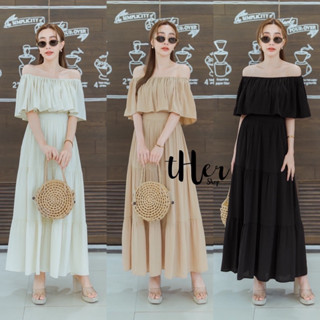 🌈🌿🌼🌺🌸🧡🤎🇰🇷 Cotton Frill OFS Top&amp;Long Skirt Set