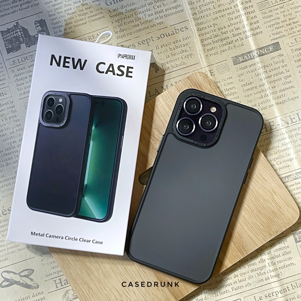 New Case Matte เคสผิวด้าน ขอบกล้องอลูมิเนียม เคสสำหรับไอโฟน 14Promax 14Pro 14 13Promax 13Pro 13 12Promax 12Pro 12 11
