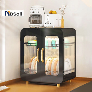 NBSail🔥ตู้เก็บจาน ชั้นวางจาน กันฝุ่น ชั้นวางของในครัว Cabinets Kitchen Dish Rack ที่วางจาน สแตนเลส