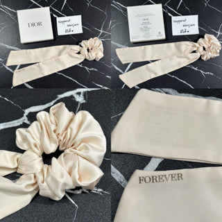 (New/แท้💯) โบว์ผูกผม ยางรัดผม Dior Foulchie Bow Scrunchie สีครีม Dior Forever✨Limited Edition✨