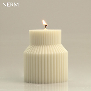 Nerm Candle 01 เทียนไขถั่วเหลืองแบบไม่มีกลิ่น เทียนแท่งแต่งห้อง แต่งห้องนอน เทียนแท่ง แต่งบ้าน