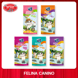 [12 PCS][MANOON] FELINA VIF Jelly 75 g. เฟลินา วิป เจลลี่ อาหารเปียกสำหรับแมว เนื้อเจลลี่ ไม่ใส่เกลือ 75 กรัม