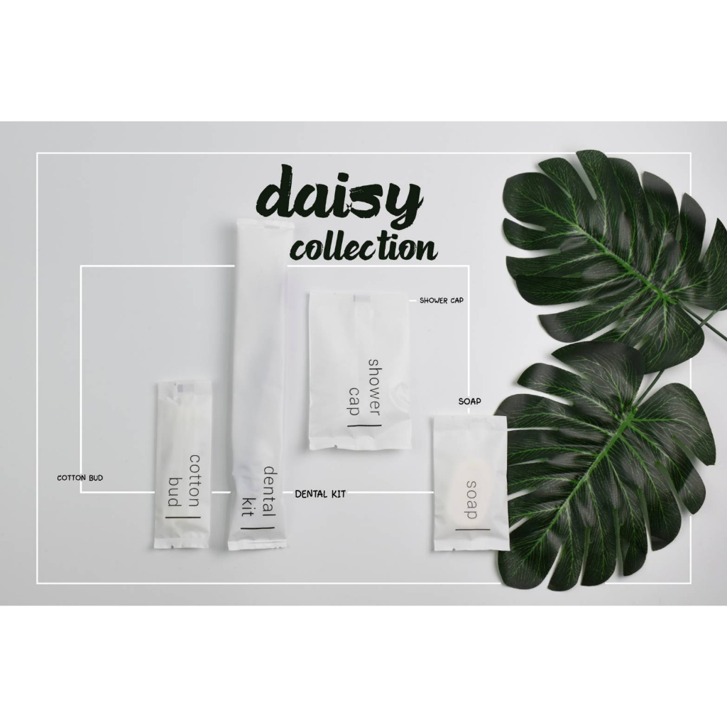 รุ่น Daisy ซองพลาสติก งานซอง ของใช้ในโรงแรม Amenities Kit ของใช้ในห้องน้ำ hotel supplies อเมนิตี้