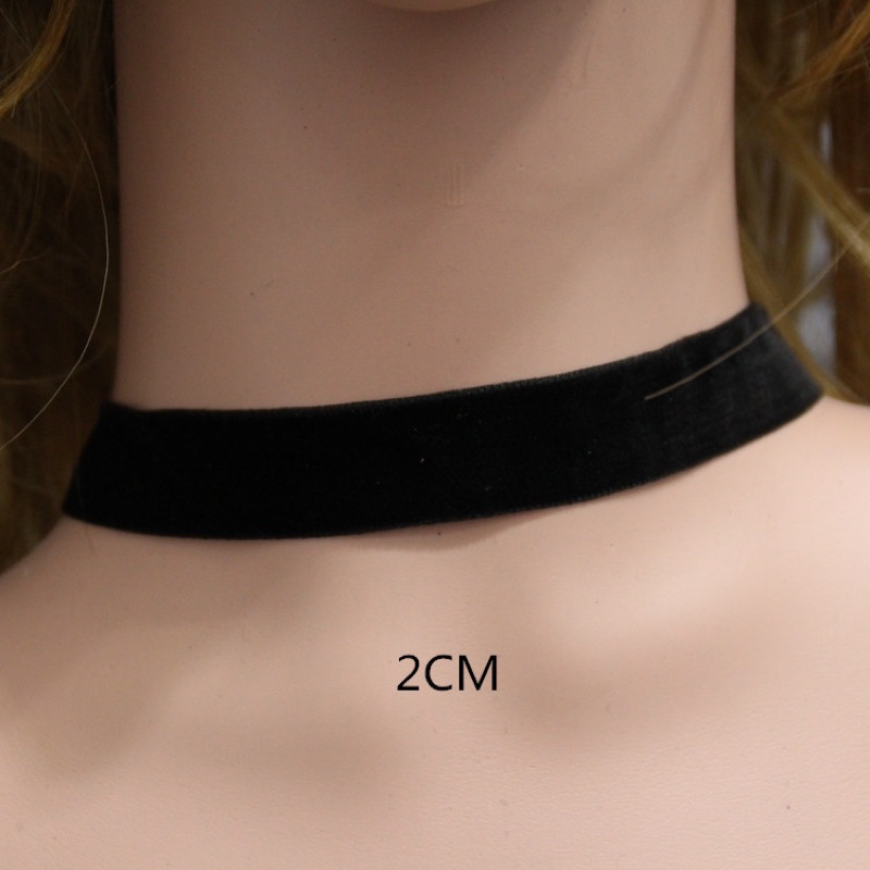 พร้อมส่งในไทย 🩹 Choker velvet พันคอ มีหลายแบบ สีดำล้วน อะไหล่สีเงิน ข้อต่อปรับระดับได้