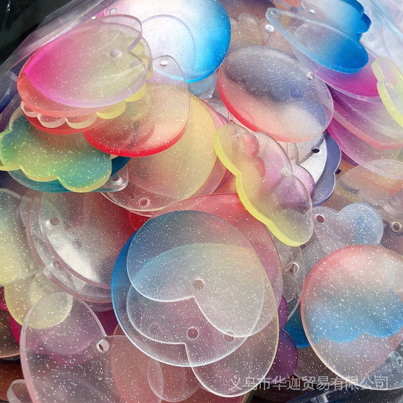 พร้อมส่ง พวงกุญแจอะคริลิค Diy (แถมโซ่ไข่ปลา) พวงกุญแจอุปกรณ์เสริม