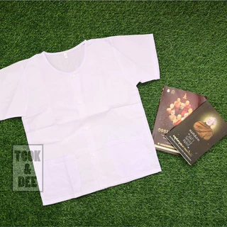 ราคาถูก !!! ชุดขาว ปฏิบัติธรรม ไซส์เด็ก (เสื้อแขนสั้น + กางเกง)
