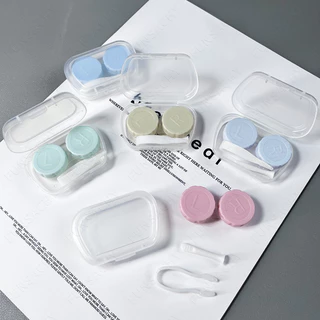 ตลับคอนแทคเลนส์ สีน่ารักกล่องใส่คอนแทคเลนส์แบบพกพาสําหรับเลนส์สีแบบพกพา