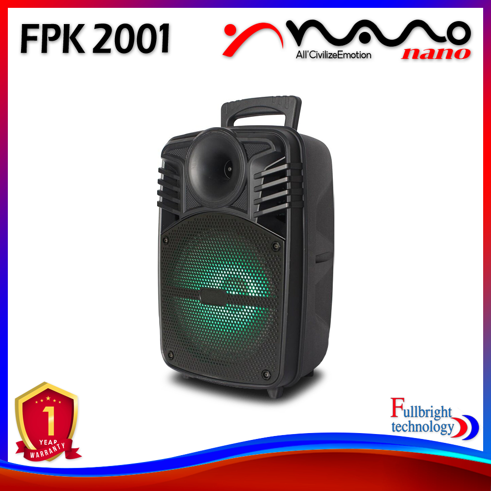 Nano FPK2001 Bluetooth Speaker ลำโพงบลูทูธสำหรับพกพา ขนาดกะทัดรัด พร้อมแสงไฟ LED รับประกันศูนย์ไทย 1 ปี