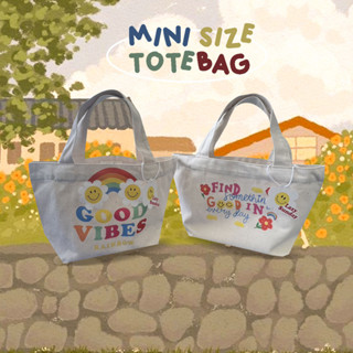 Justbehappy - Tote Bag Minisize - กระเป๋าผ้าใบเล็ก 2ลายน่ารัก ตะมุตะมิ