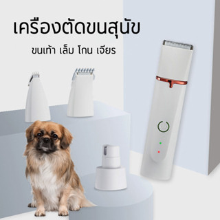 4 In 1 Professional Low Noise Waterproof Electric Portable USB Rechargeable Dog Grooming Cat Rabbit Pet Hair Clipper