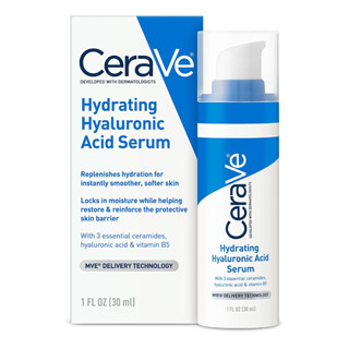 เซราวี CERAVE HYDRATING HYALURONIC ACID SERUM 30ml เซรั่มบำรุงผิวหน้า เพื่อผิวนุ่มชุ่มชื้น เนื้อบางเบา